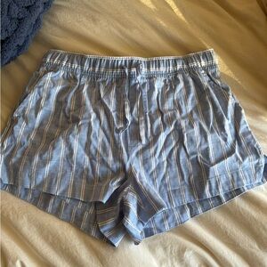 New Auden Blue Striped Pajama Shorts